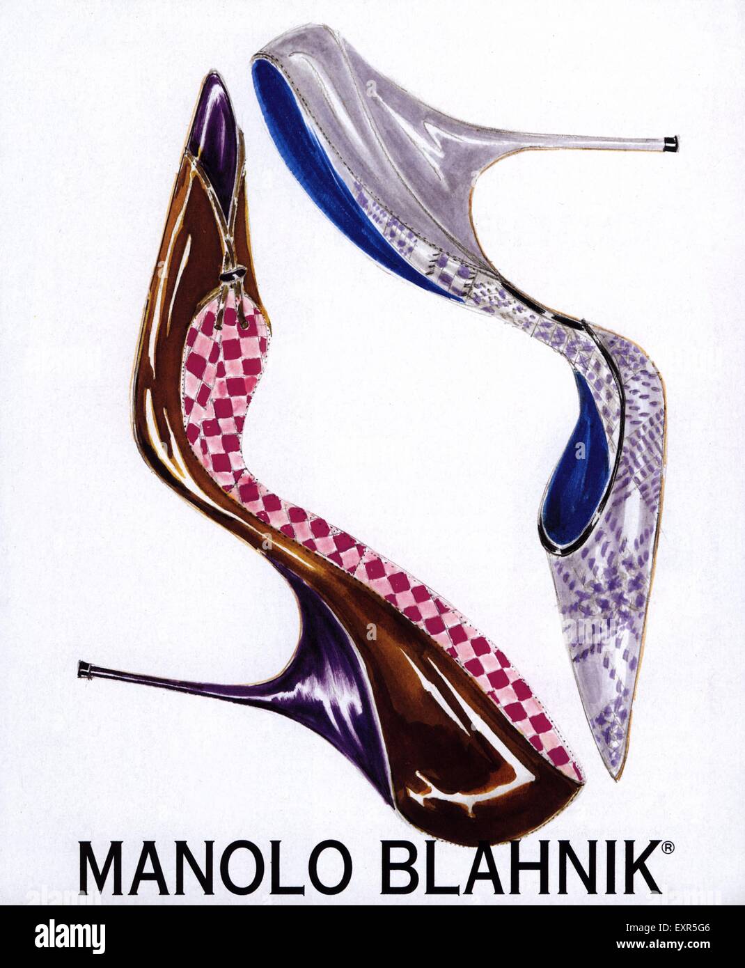 1990s UK Manolo Blahnik Magazine Advert 