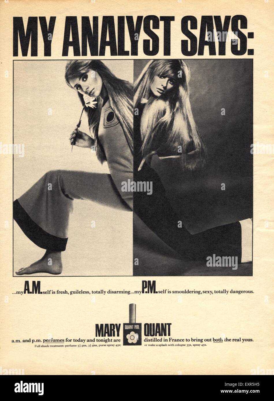 1960s UK Mary Quant Magazine Advert Stock Photo
