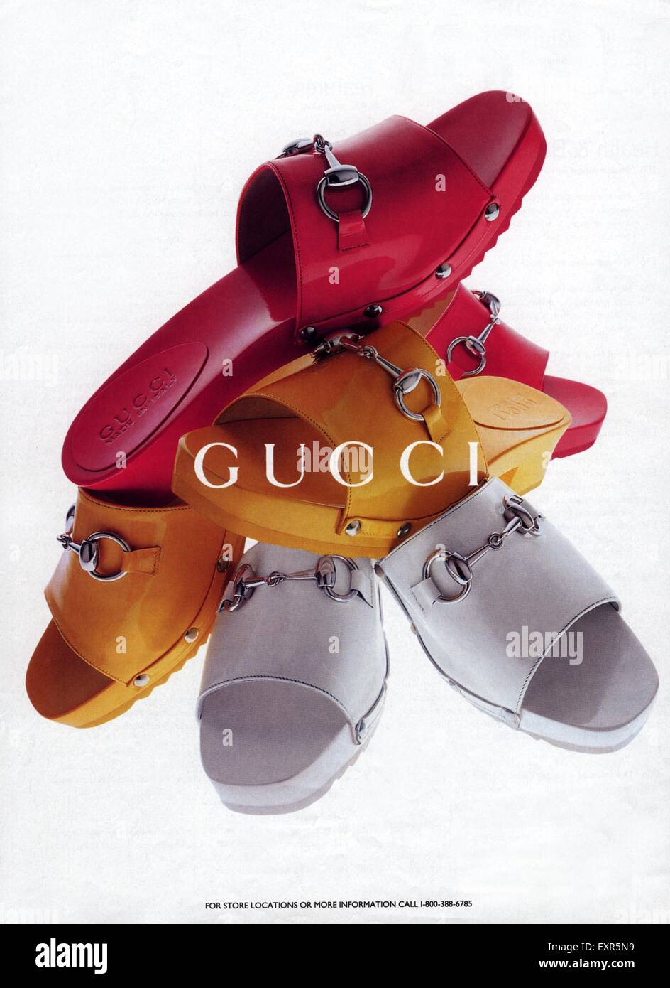 1990s UK Gucci Magazine Advert Stock Photo