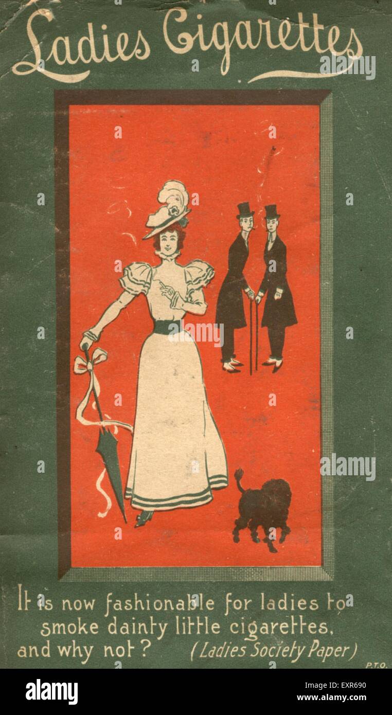 1890s UK Women Smoking Magazine Advert Stock Photo