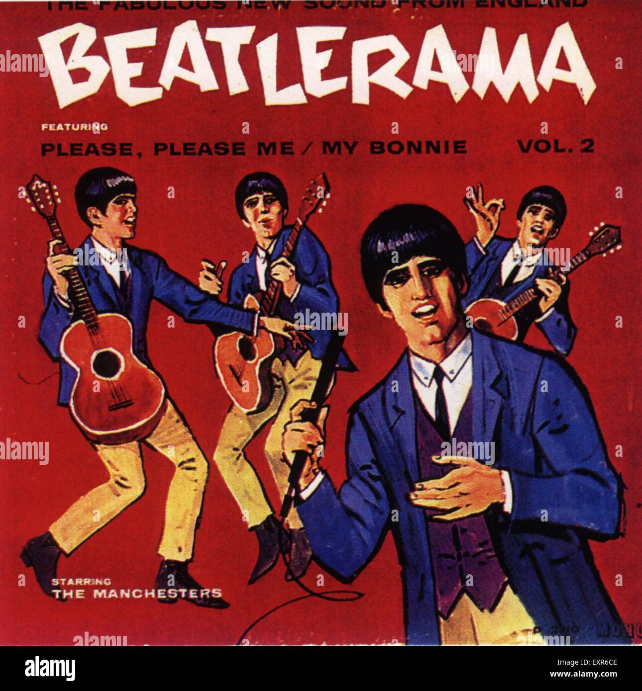 1960s USA Beatlerama Album Cover Stock Photo