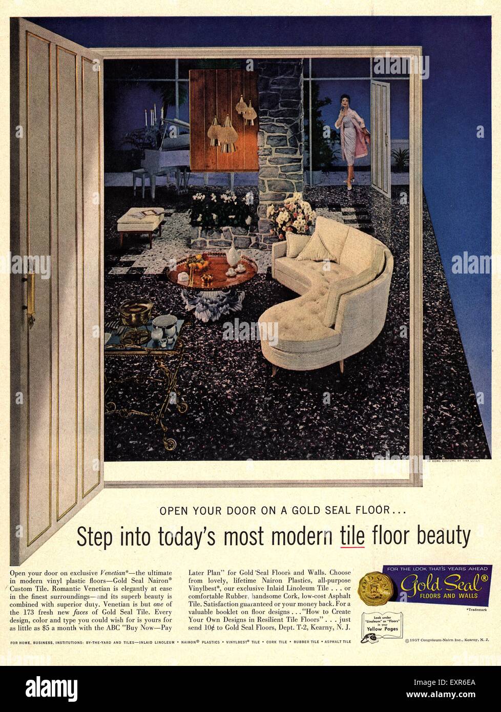 1950s vinyl flooring hi-res stock photography and images - Alamy
