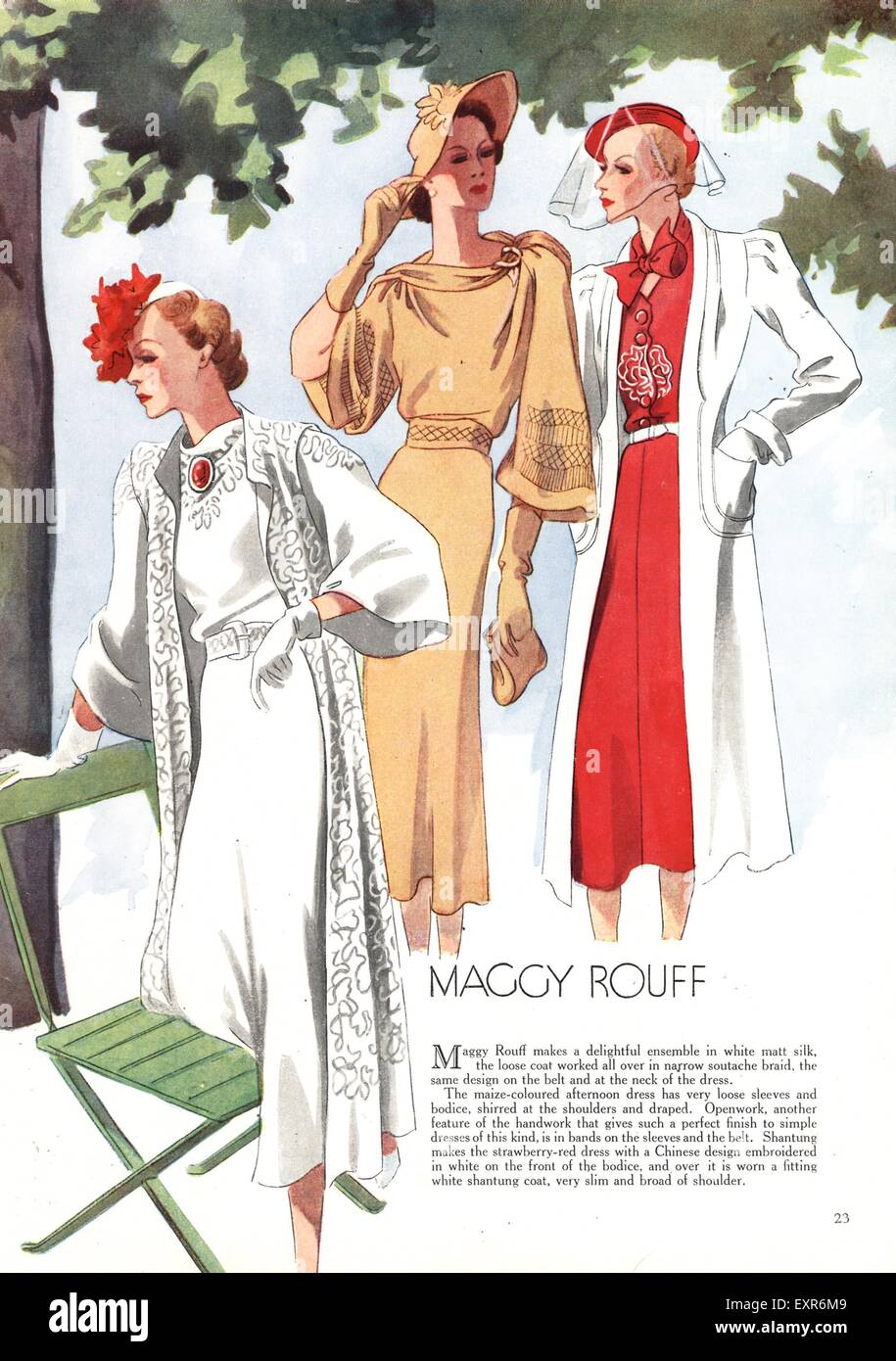 1930s uk womens fashion magazine hi-res stock photography and images ...