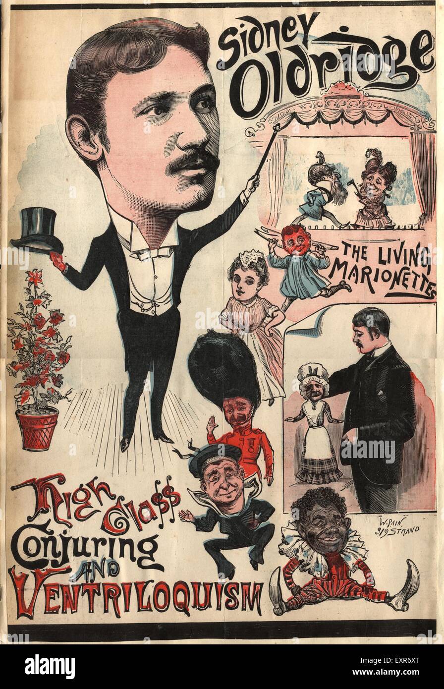 1890s UK Ventriloquists Dummies Poster Stock Photo Alamy
