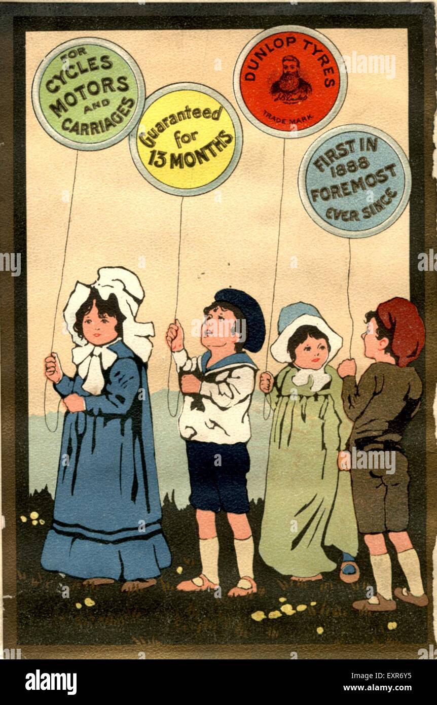 1890s UK Dunlop Magazine Advert Stock Photo