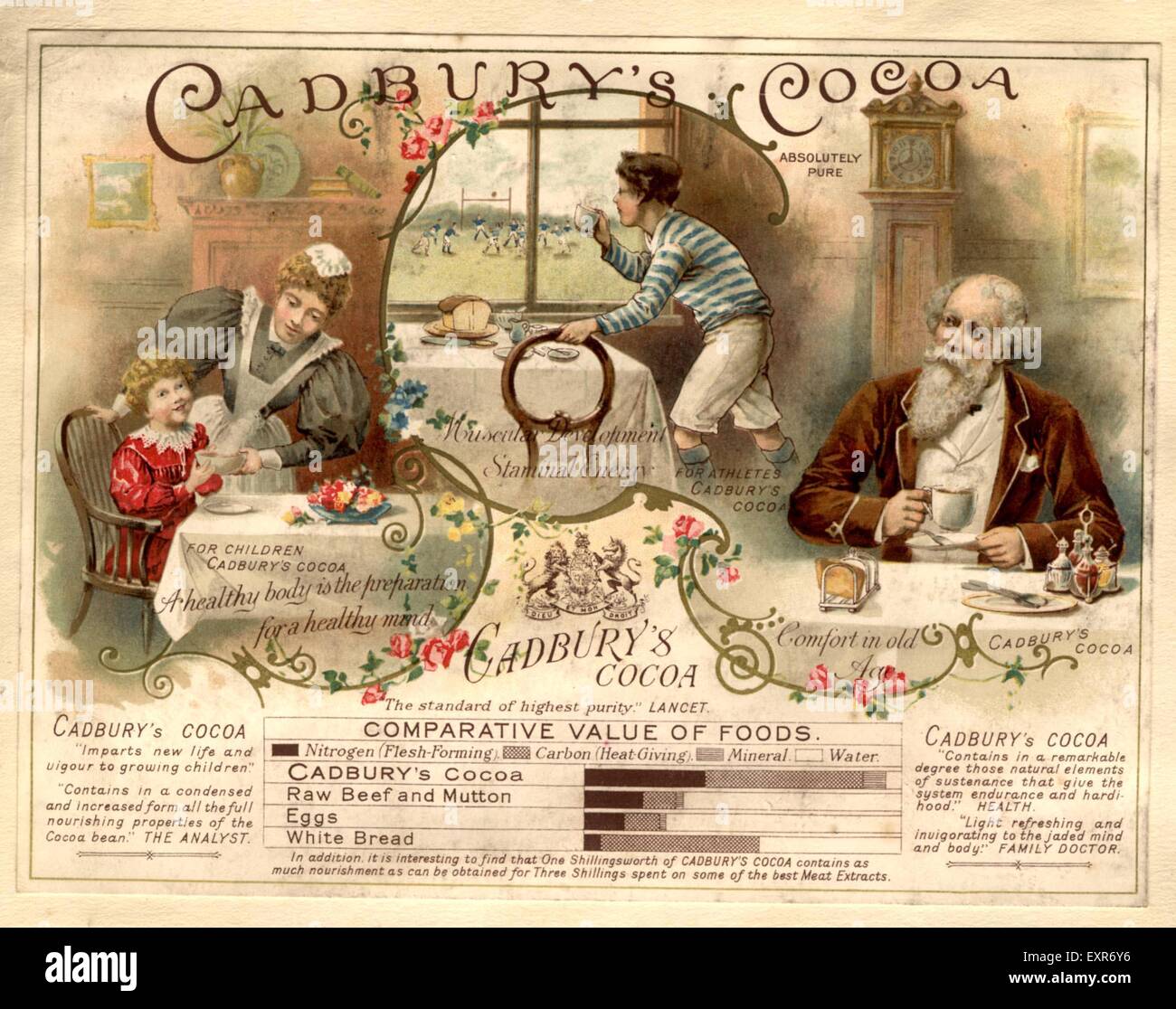 1890s UK Cadburys Magazine Advert Stock Photo