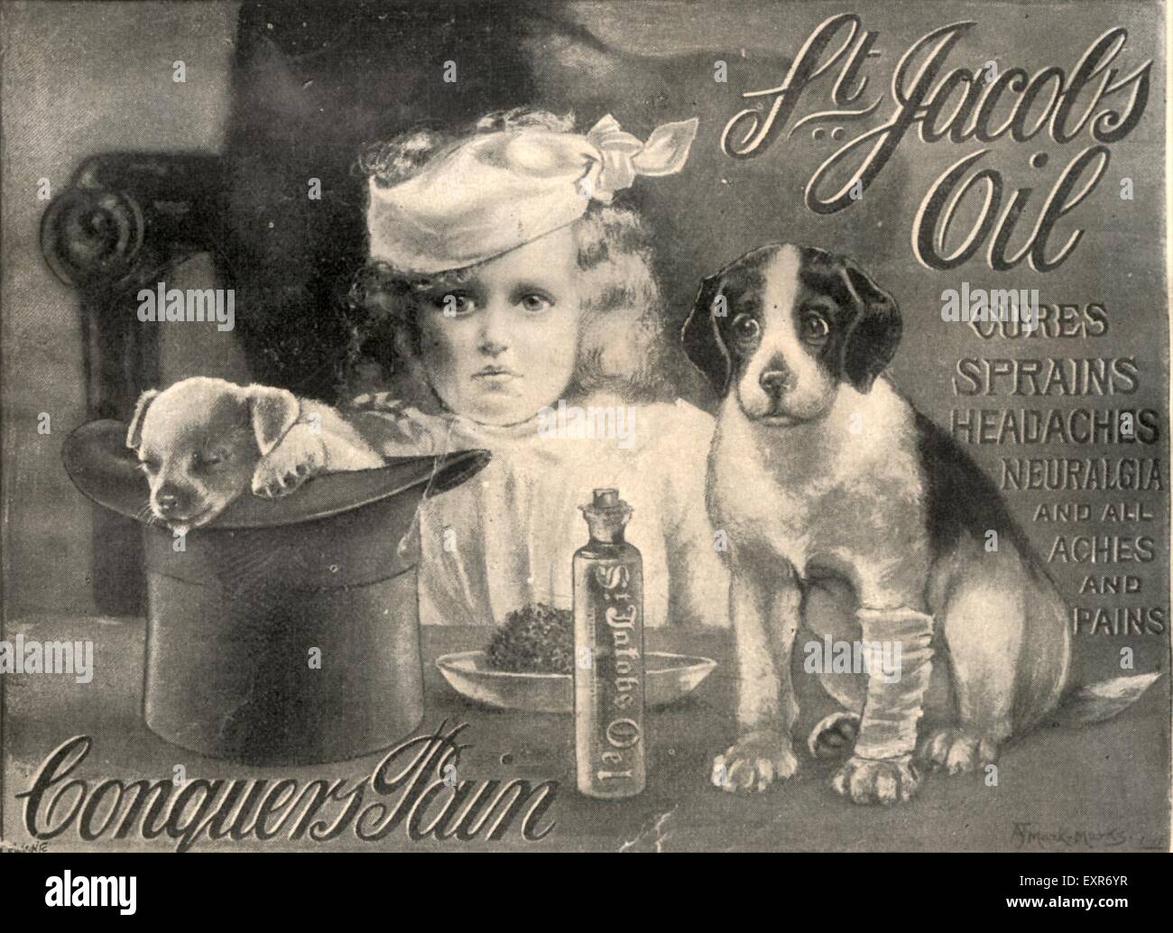1890s UK St. Jacob's Oil Magazine Advert Stock Photo - Alamy