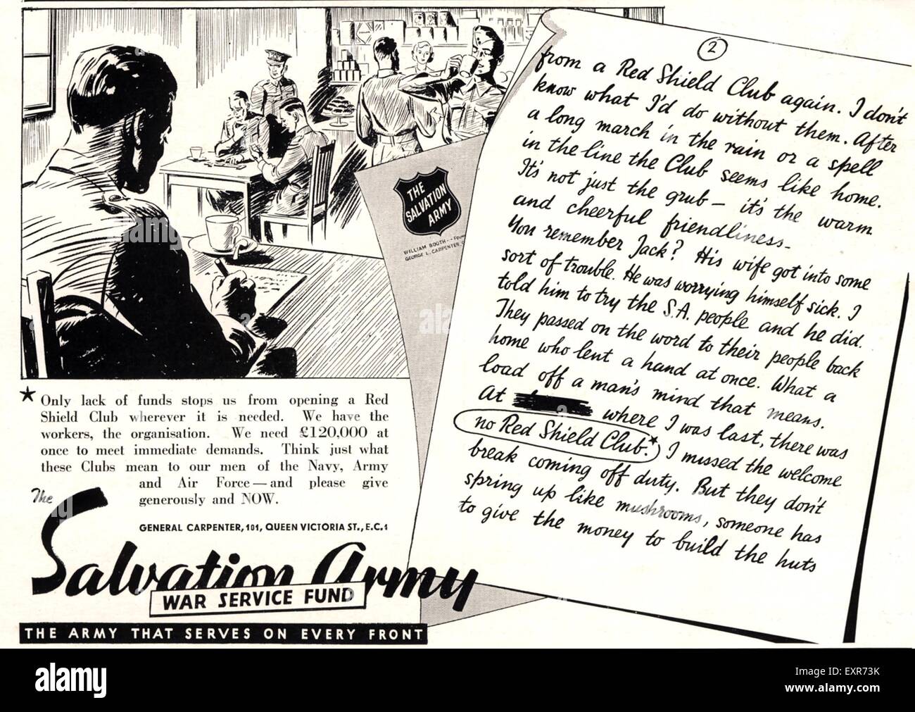 1940s UK The Salvation Army Magazine Advert Stock Photo Alamy