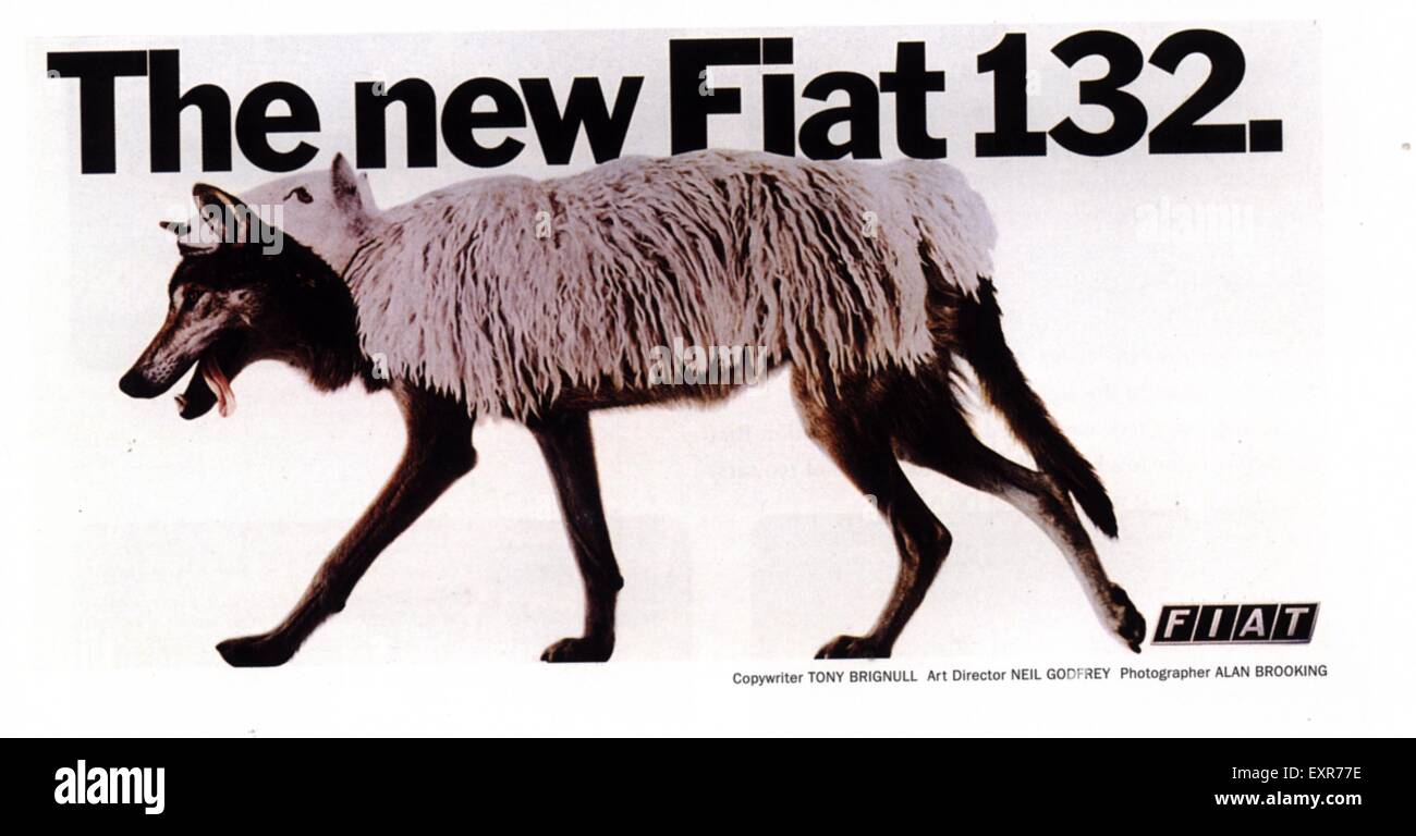 1980s UK Fiat Magazine Advert Stock Photo