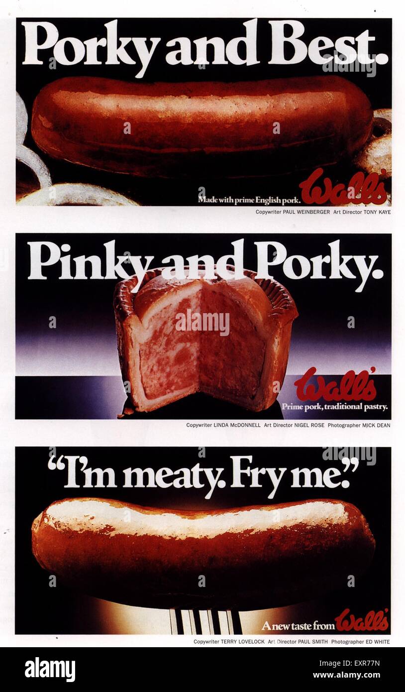 Wall’s sausages advert hires stock photography and images Alamy