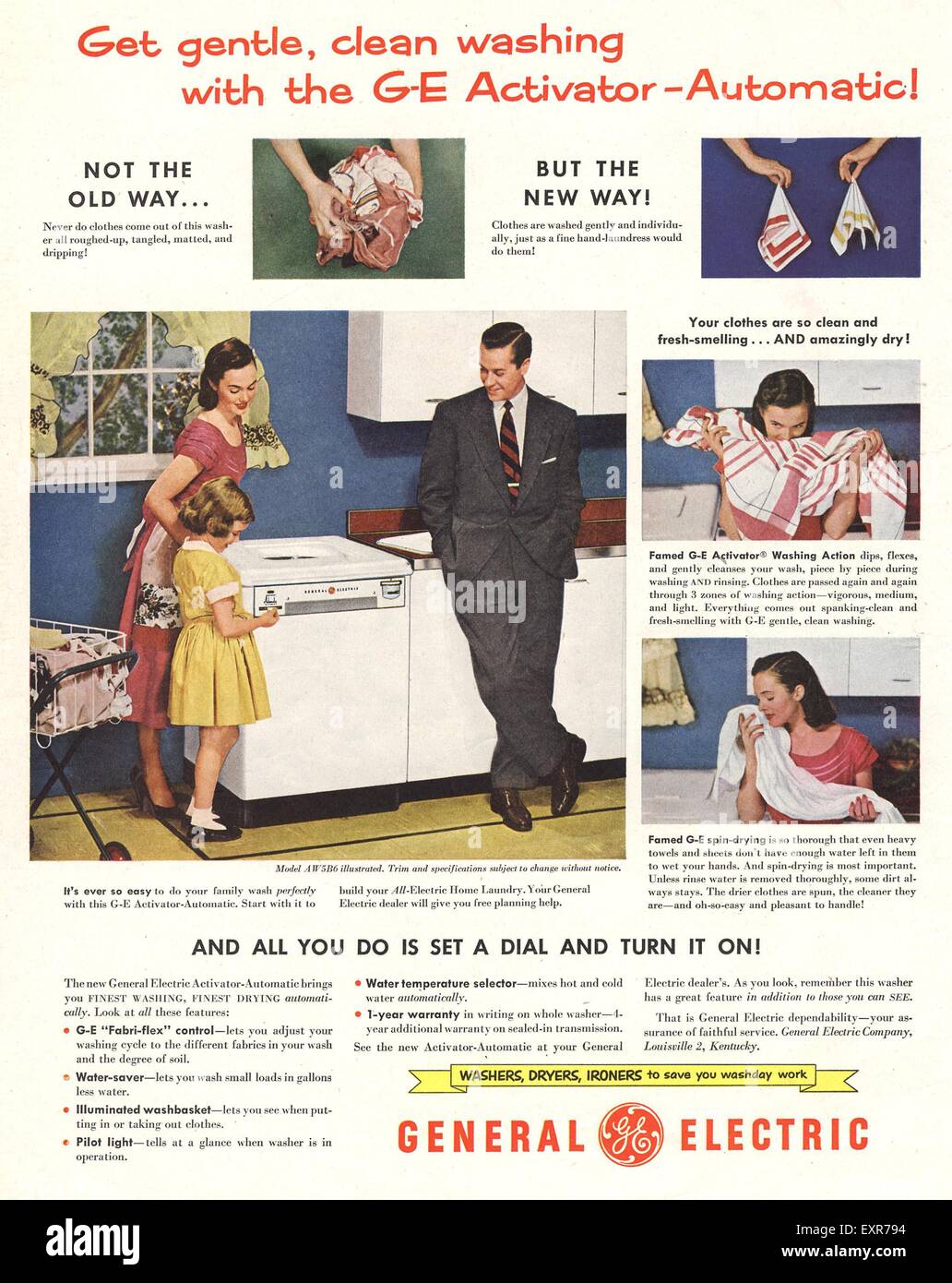 1950s USA General Electric Magazine Advert Stock Photo Alamy