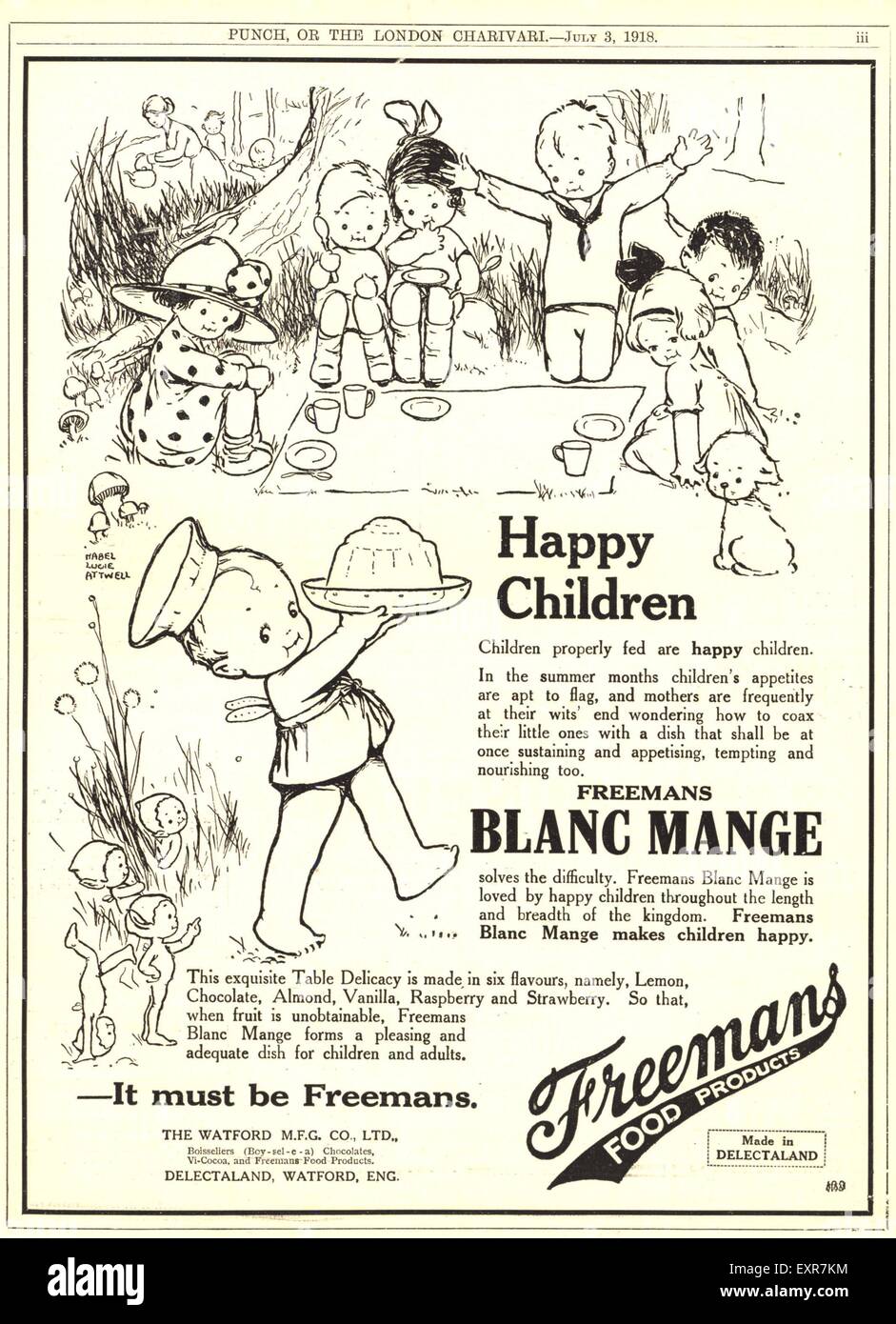 1910s UK Freemans Magazine Advert Stock Photo