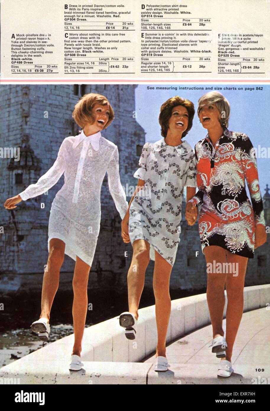 1970s UK Womens Fashion Catalogue/ Brochure Plate Stock Photo - Alamy