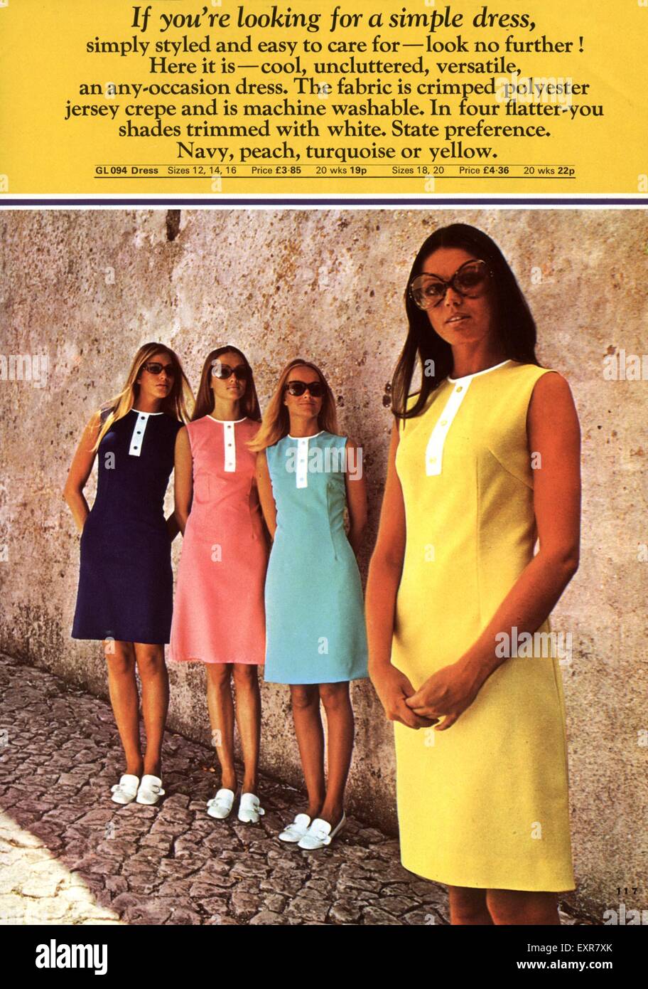 Download this stock image: 1980s UK Joe Bloggs Girls Fashion Catalogue/  Brochure Plate - EXT7GH from Alamy…