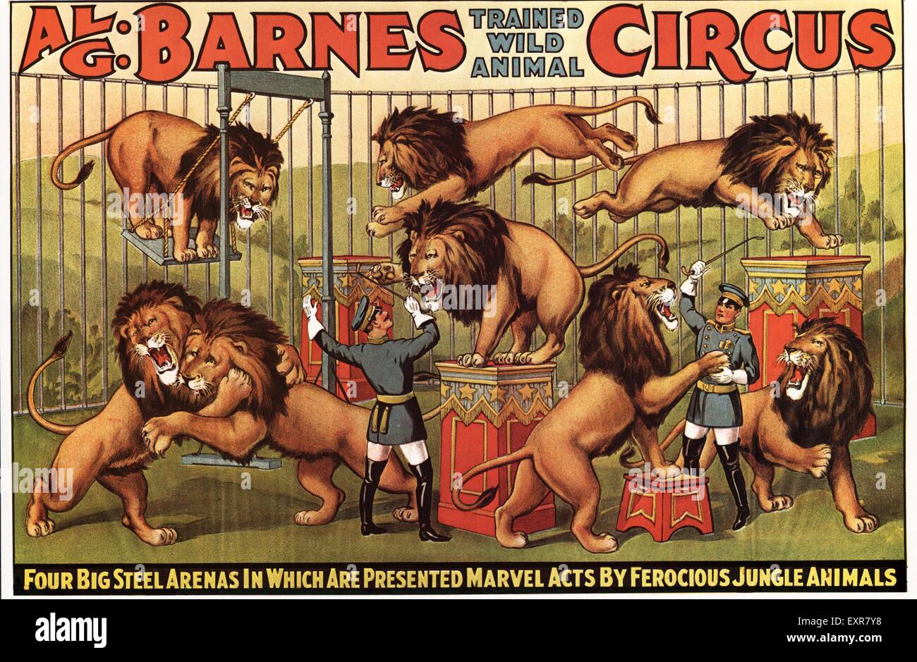 1900s USA Circus Poster Stock Photo