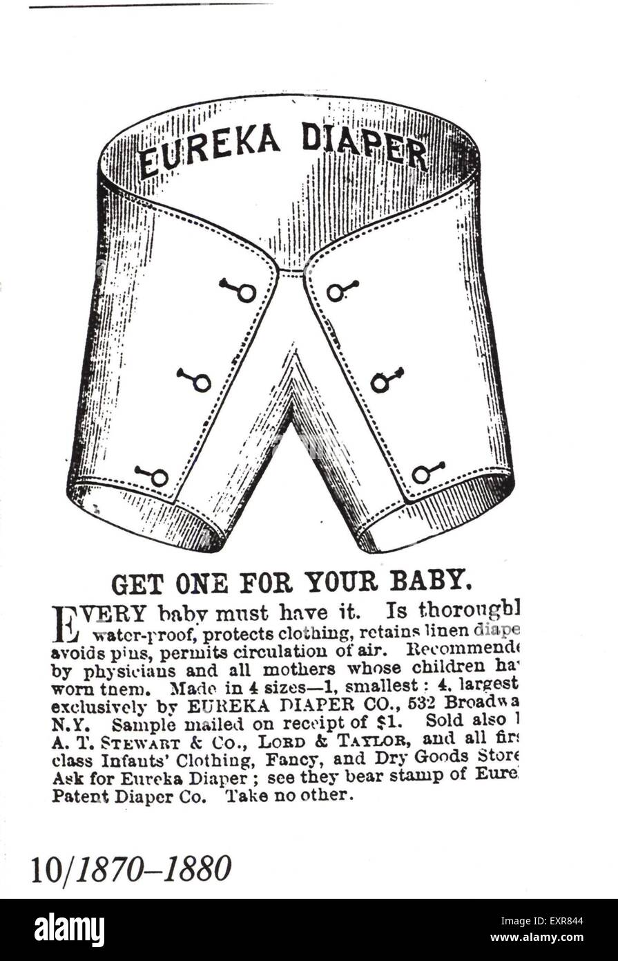 1870s UK Eureka Inventions Magazine Advert Stock Photo