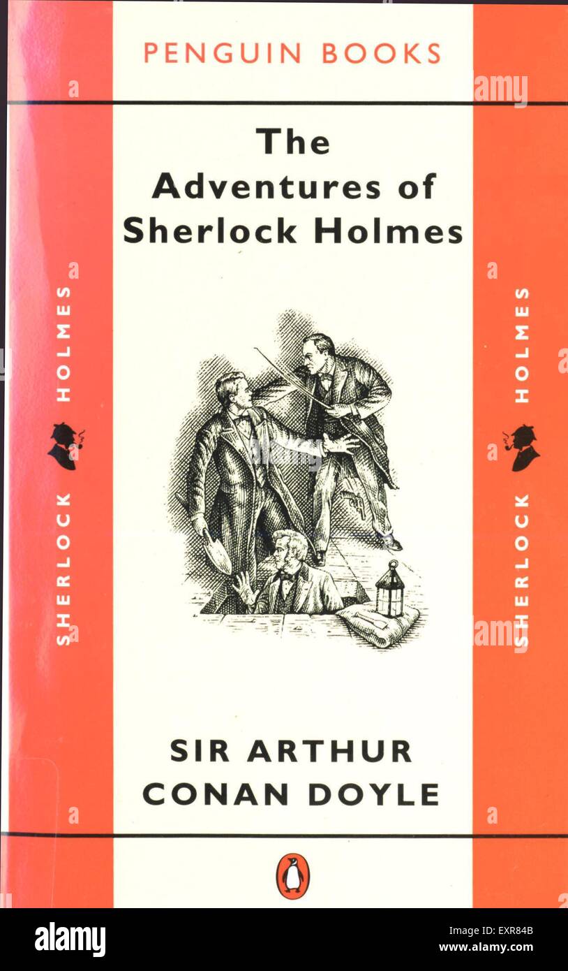 1970s UK The Adventures of Sherlock Holmes by Sir Arthur Conan Doyle Book Cover Stock Photo