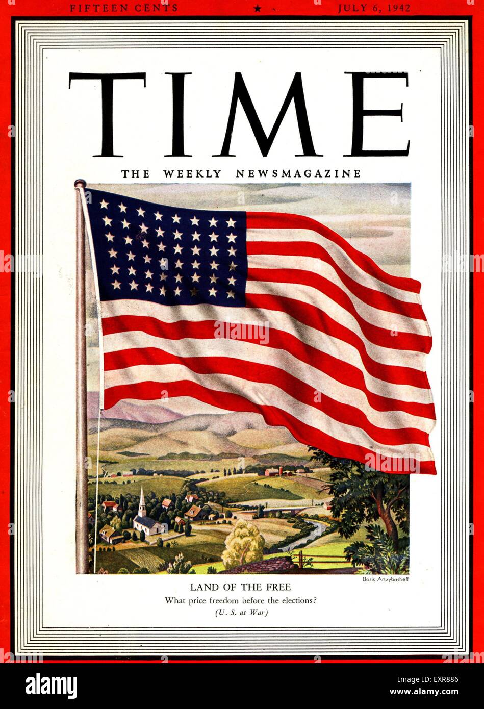 1940s USA Time Magazine Cover Stock Photo