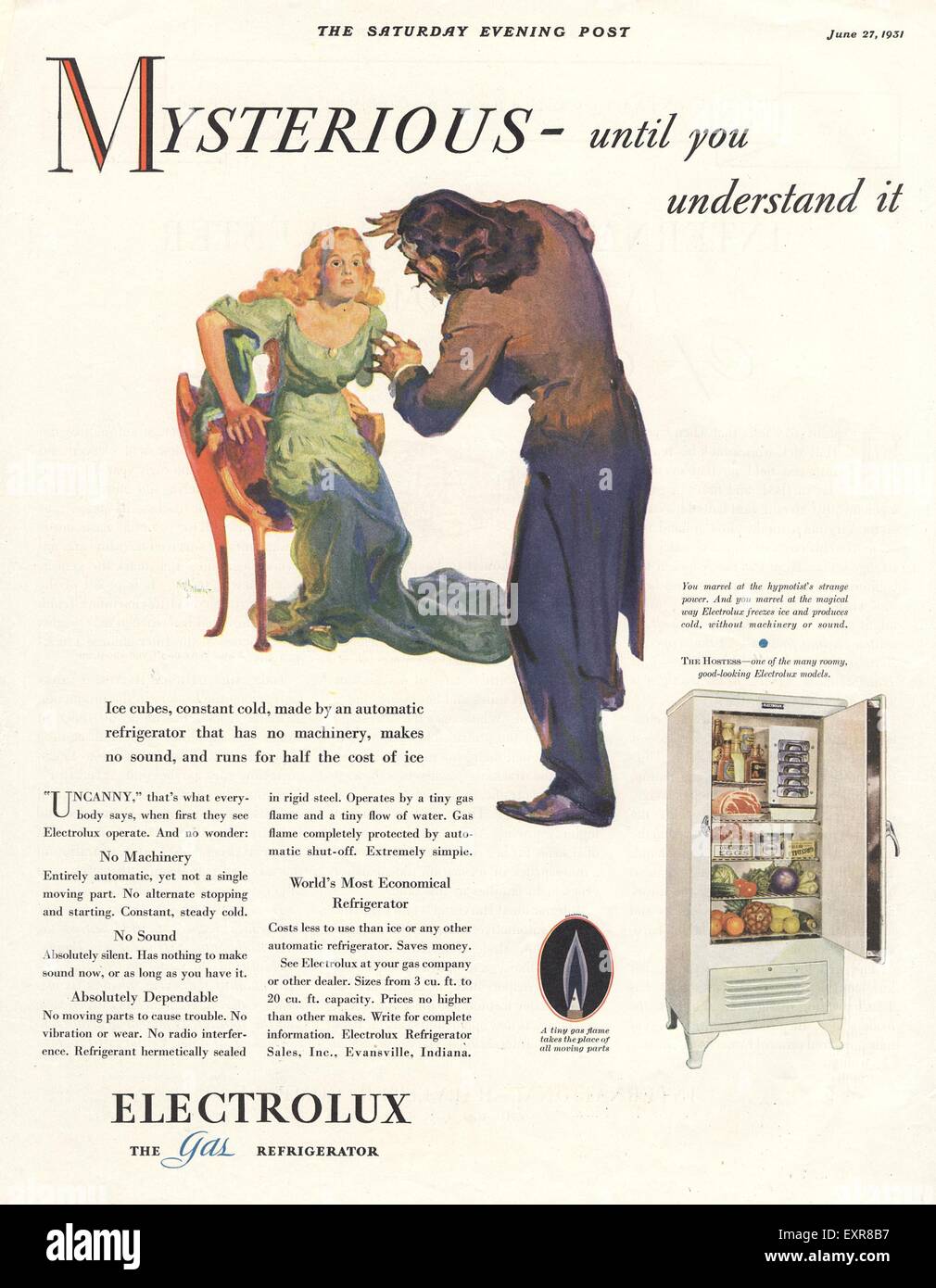 1930s USA Electrolux Magazine Advert Stock Photo