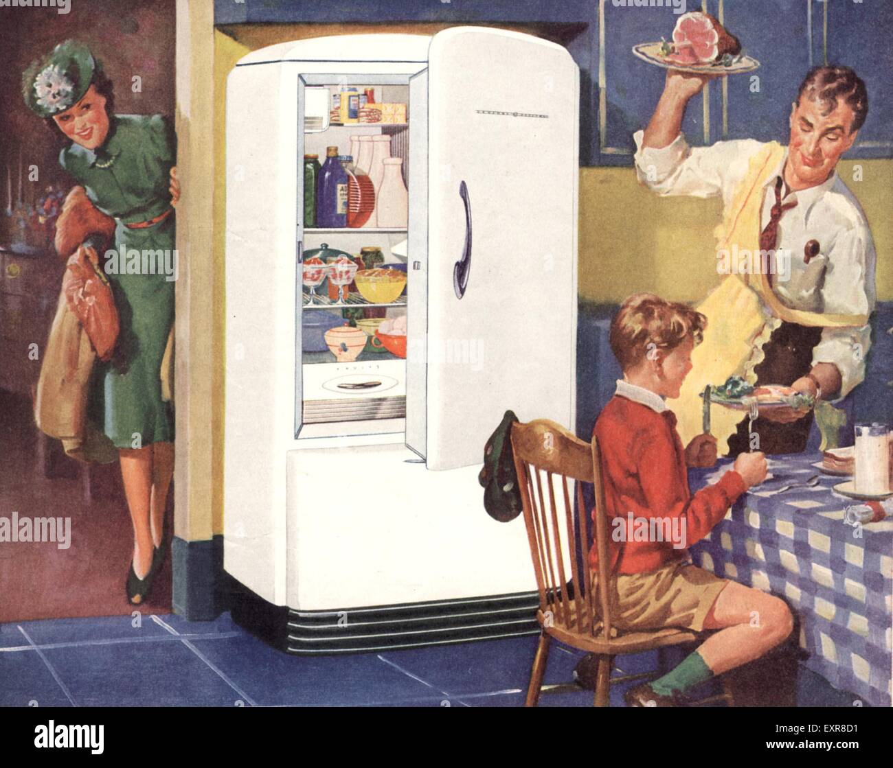 1940s USA General Electric Fridges Magazine Advert Stock Photo Alamy