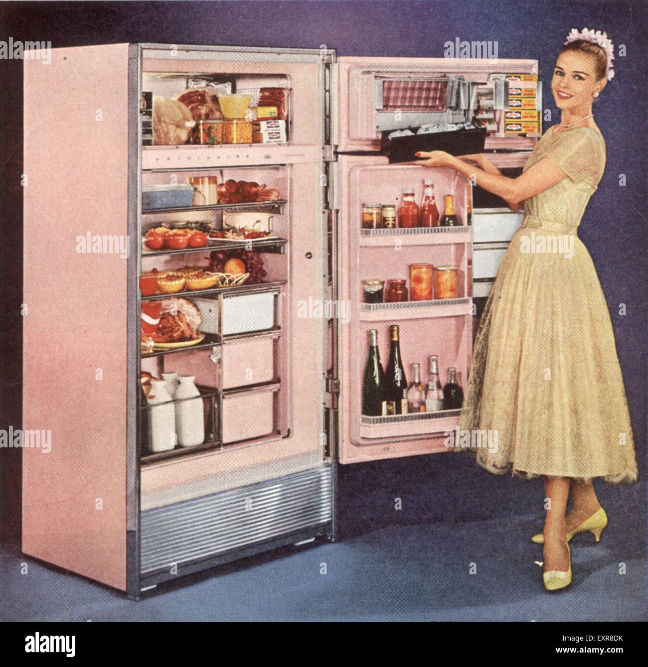 1950s USA Frigidaire Magazine Advert (detail) Stock Photo