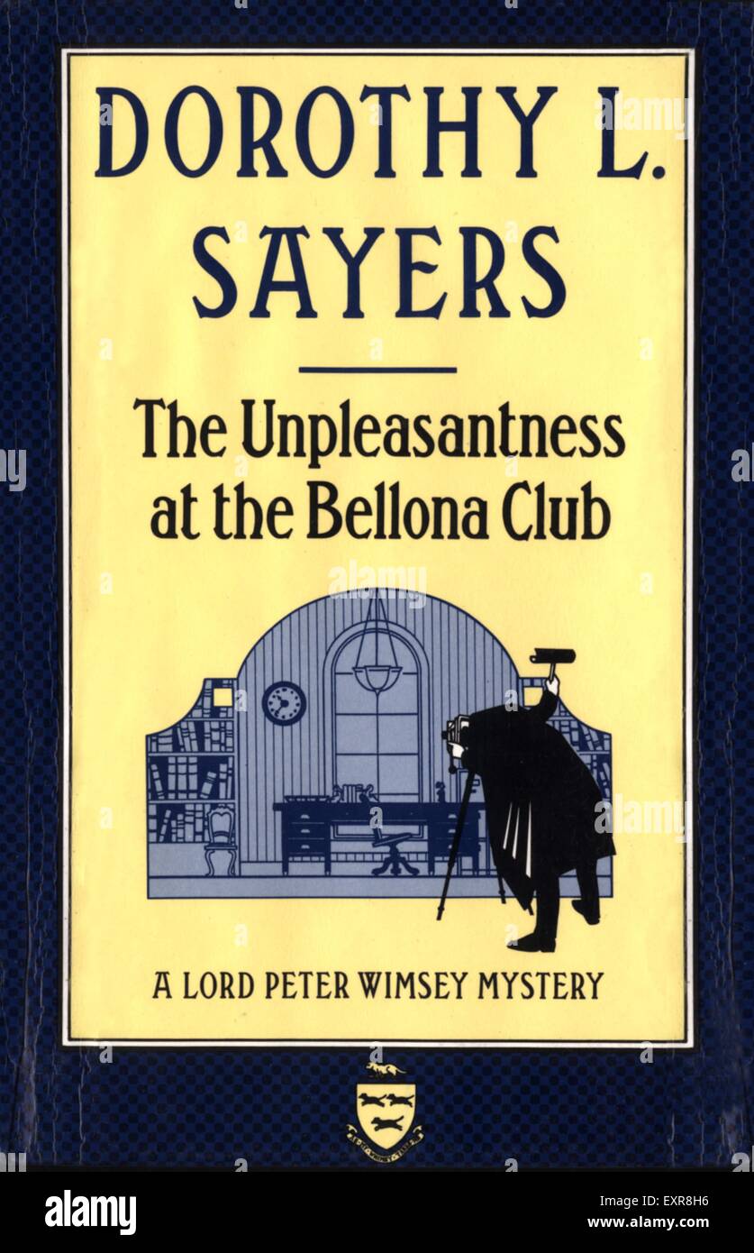 1990s UK The Unpleasantness At The Bellona Club by Dorothy L Sayers Book Cover Stock Photo