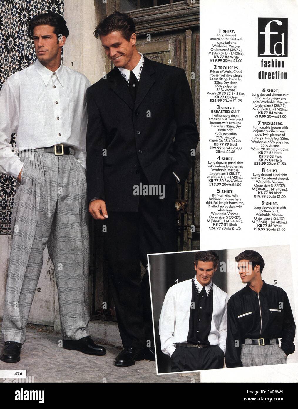 1990s uk mens fashion catalogue hi-res stock photography and images - Alamy