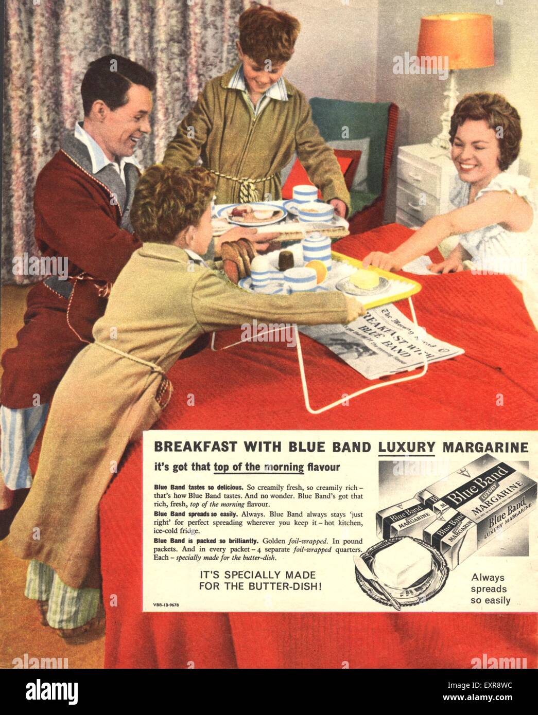 1950s USA Blue Band Magazine Advert Stock Photo
