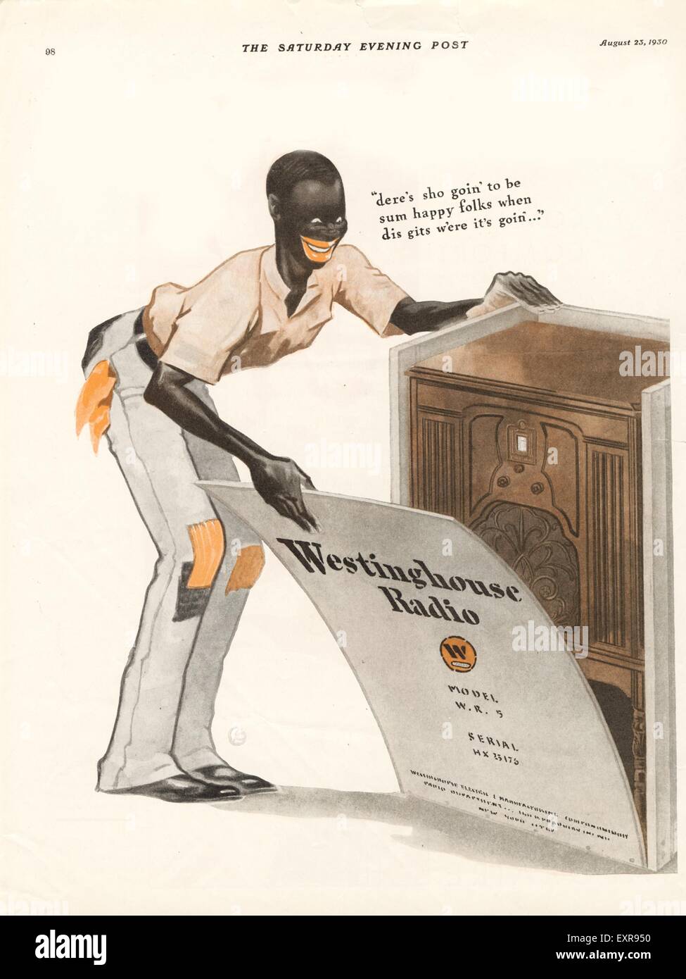 1930s USA Westinghouse Magazine Advert Stock Photo
