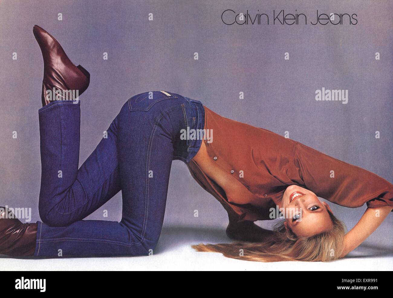 1980s USA Calvin Klein Magazine Advert Stock Photo - Alamy
