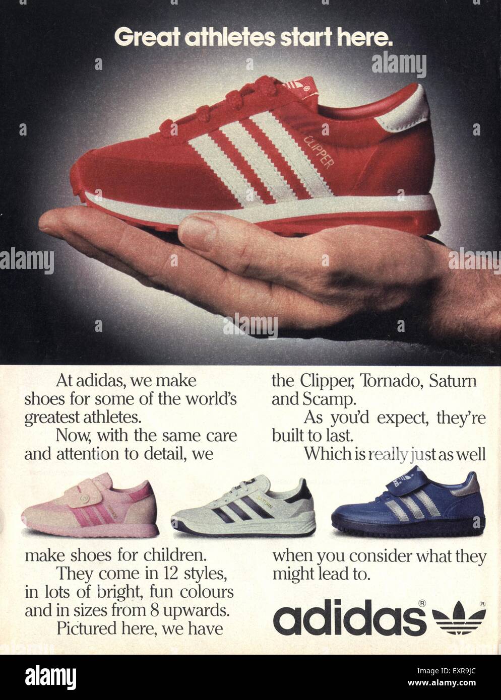 1970s UK Adidas Magazine Advert Stock Photo - Alamy