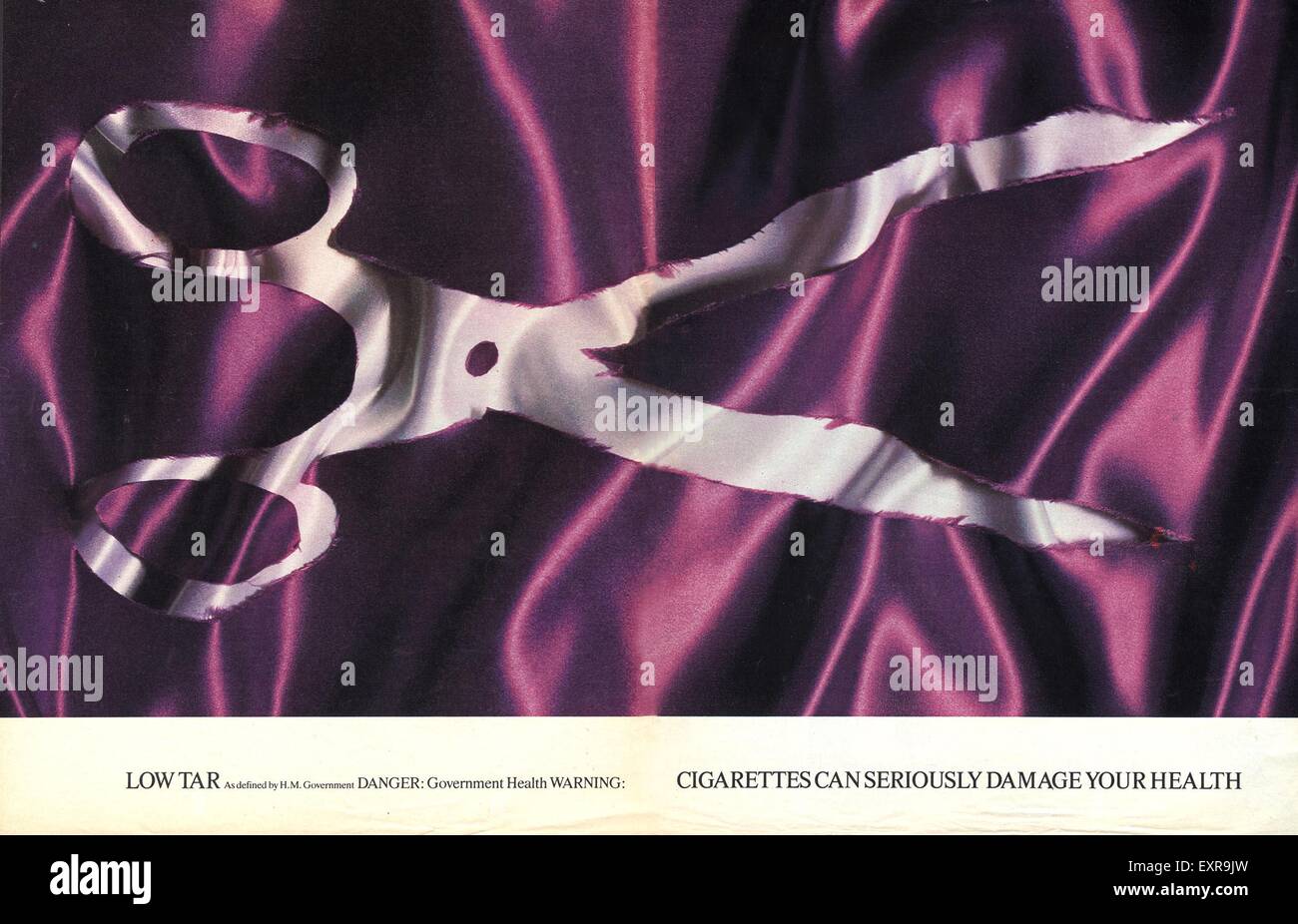 1980s UK Silk Cut Magazine Advert Stock Photo