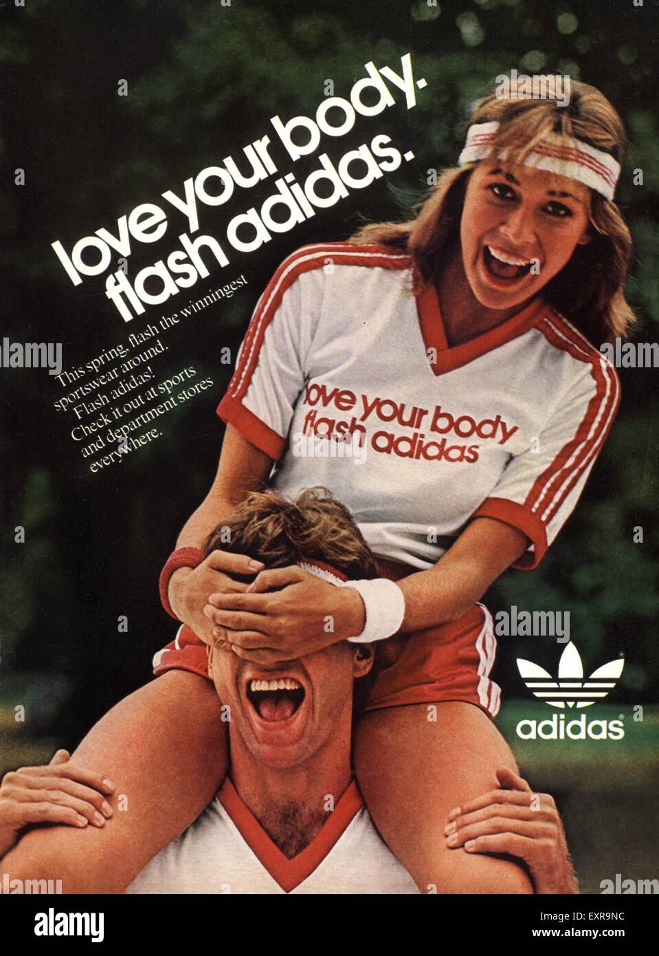 1980s USA Adidas Magazine Advert Stock Photo - Alamy