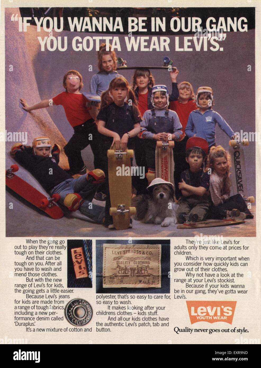 1980s UK Levi's Magazine Advert Stock Photo - Alamy