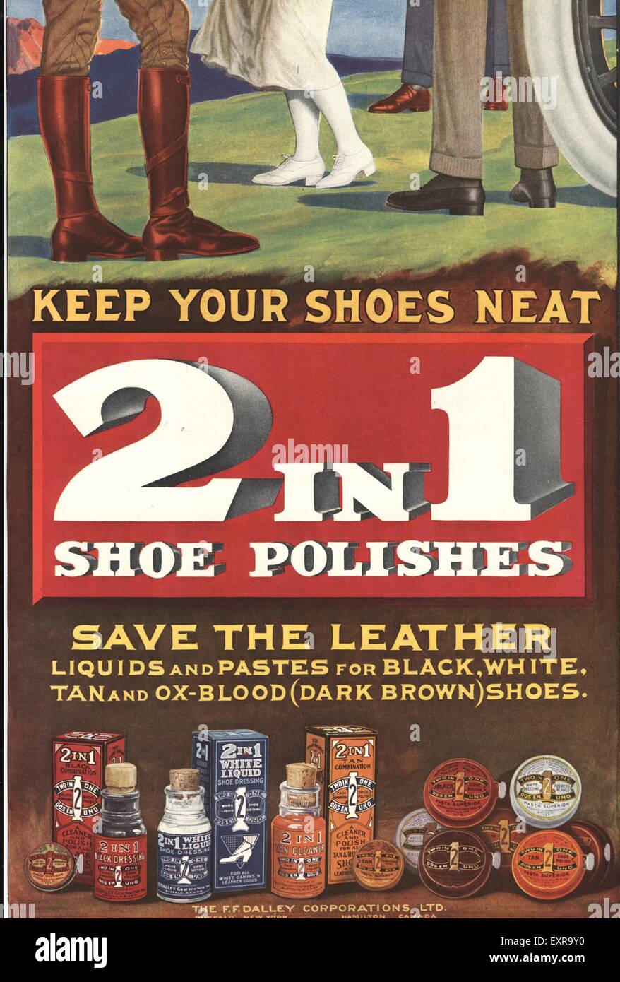 1920s USA 2in1 Magazine Advert Stock Photo