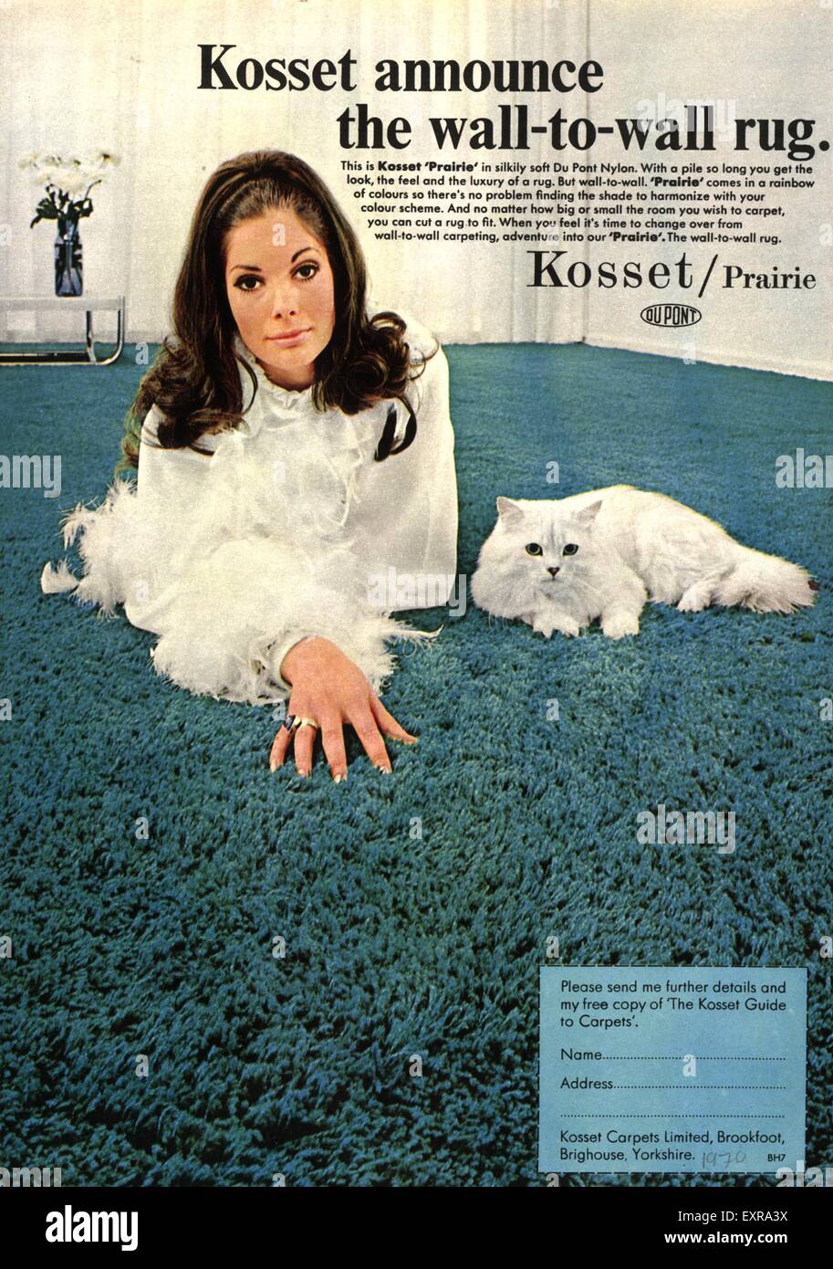1960s UK Kosset Magazine Advert Stock Photo