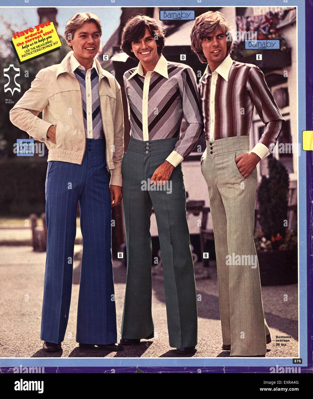 1970s UK Mens Fashion Catalogue Brochure Plate Stock Photo Alamy