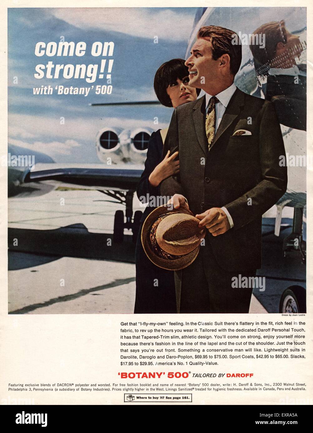 1960s USA Botany Magazine Advert Stock Photo Alamy