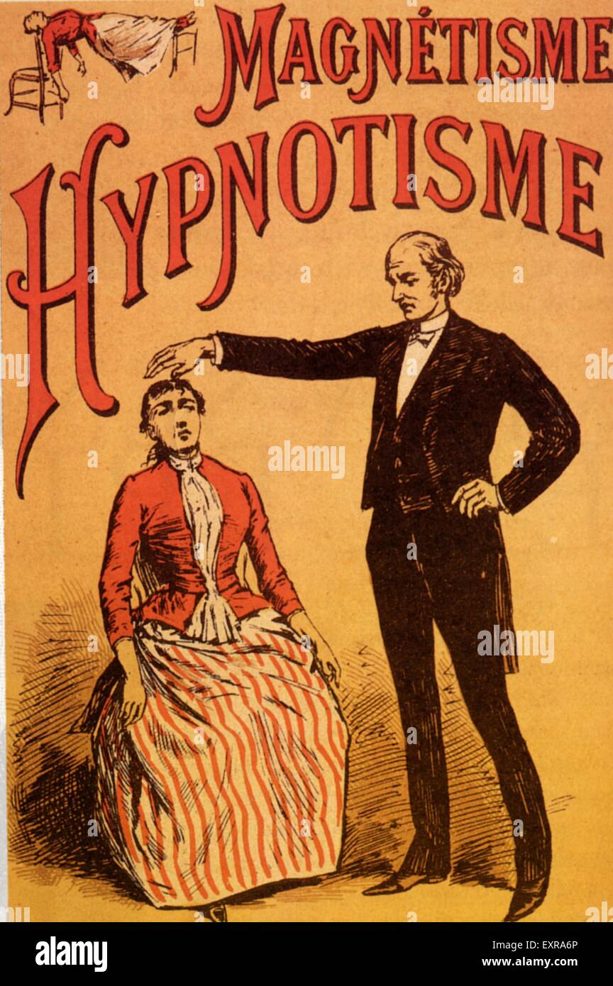 1900s France Hypnotism Poster Stock Photo