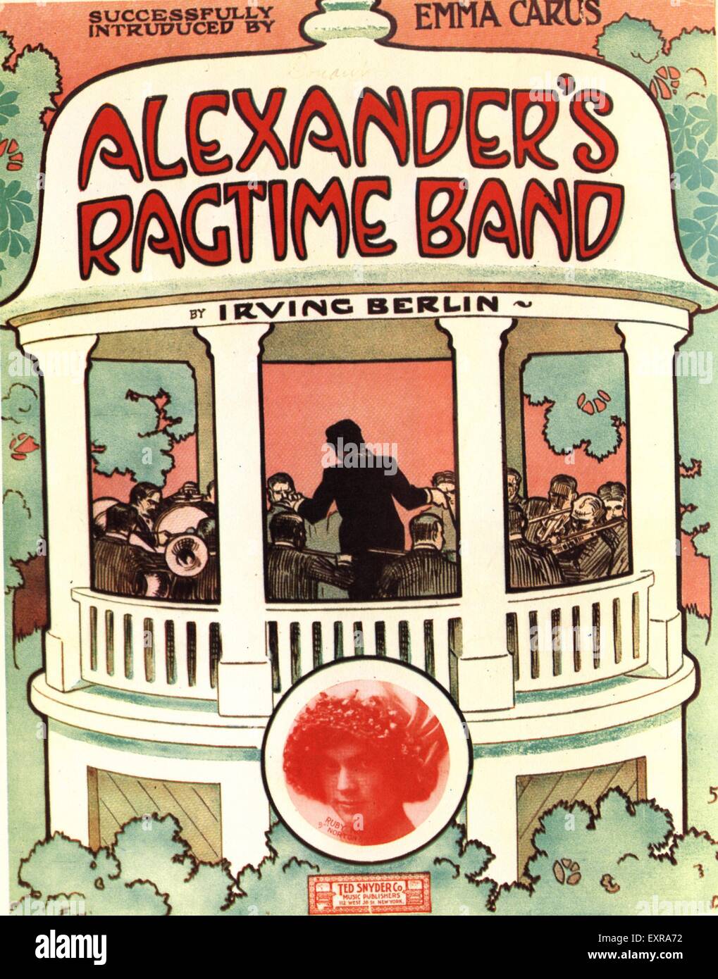 1920s USA Jazz Alexanders Ragtime Band Sheet Music Sheet Music Cover Stock Photo