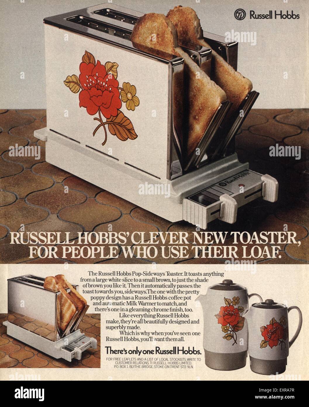 1970s UK Russell Hobbs Toasters Magazine Advert Stock Photo Alamy