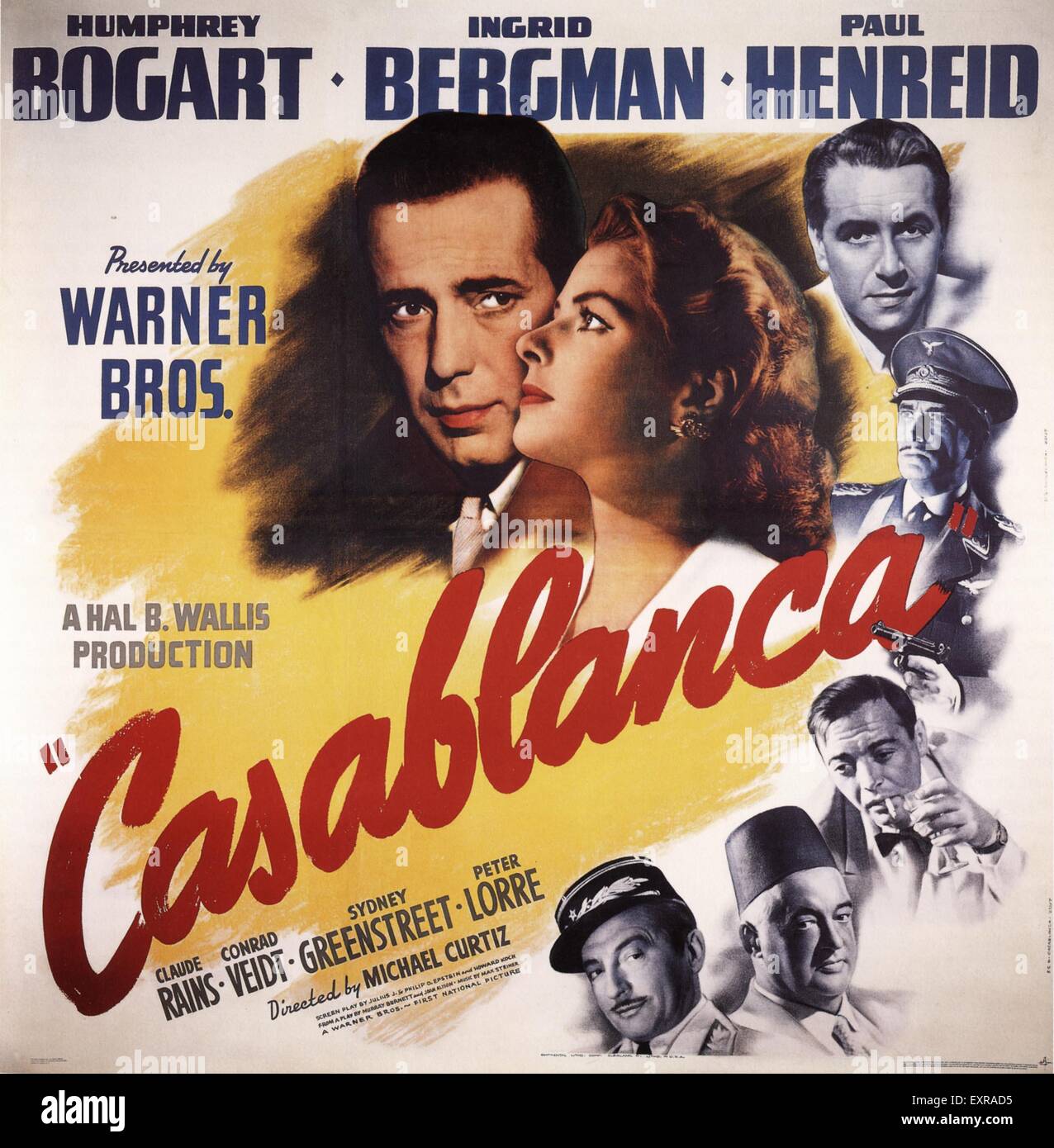 Casablanca film vera interamente a mano quadro olio dipinto immagine immagini g17516 