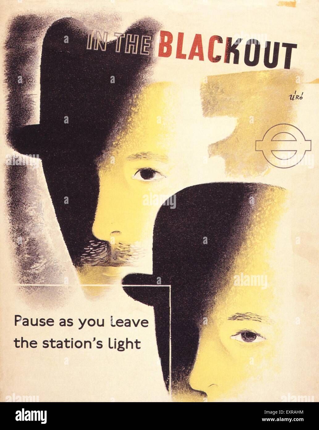 1940s UK Blackout Poster Stock Photo