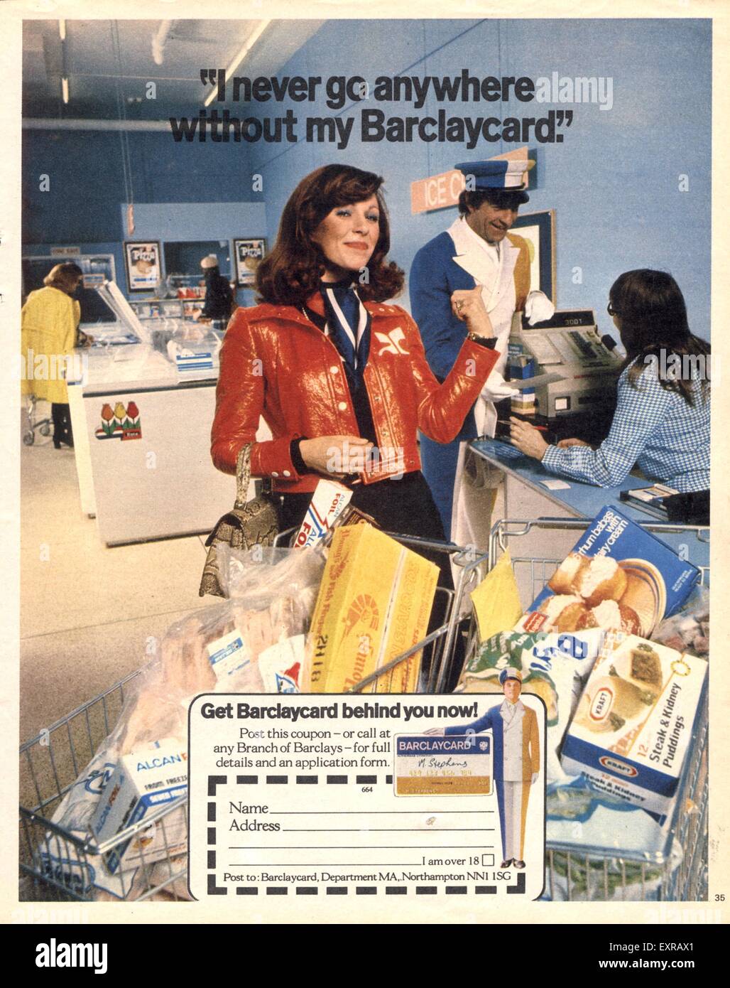 1960s UK Barclaycard Visa Magazine Advert Stock Photo - Alamy