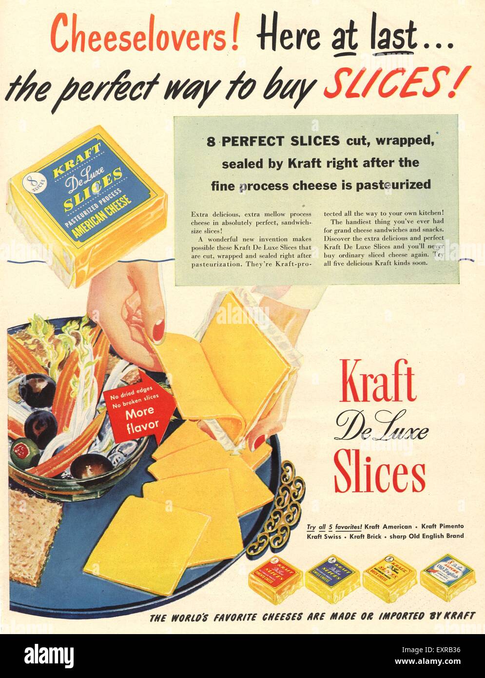 Kraft cheese 1950s hi-res stock photography and images - Alamy
