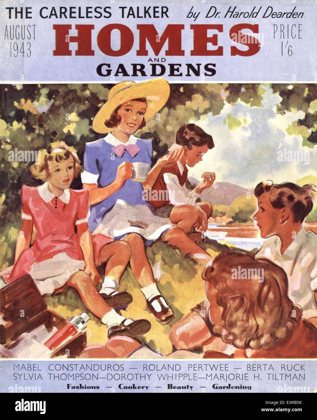 1940s UK Homes and Gardens Magazine Cover Stock Photo