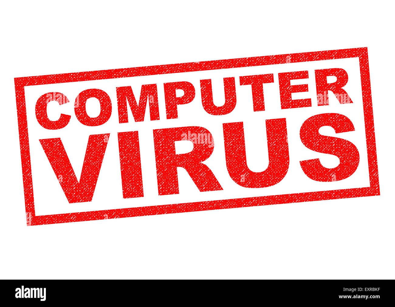 COMPUTER VIRUS red Rubber Stamp over a white background. Stock Photo