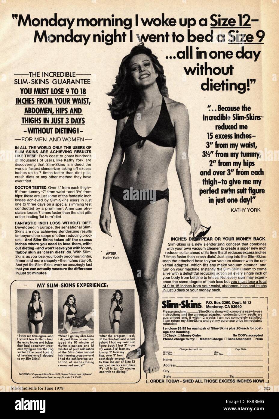 Vintage 1970s magazine print ad BODY SHAPERS 3 Way Plan weight loss suit