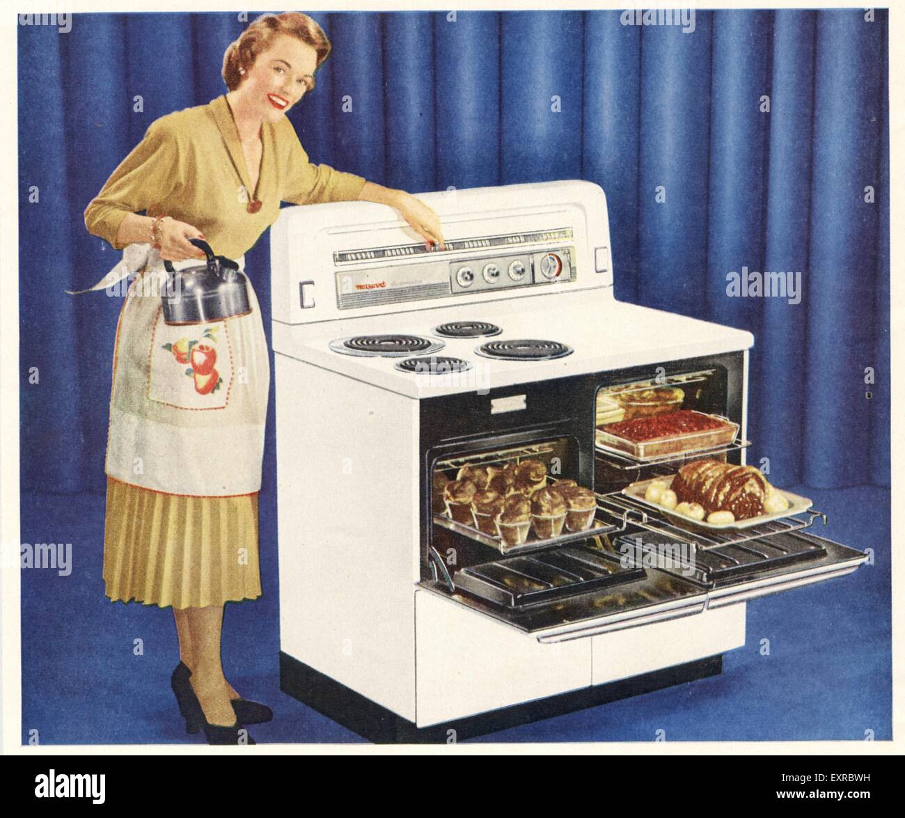 1950s UK Ovens Cooking Housewives Magazine Advert Stock Photo Alamy