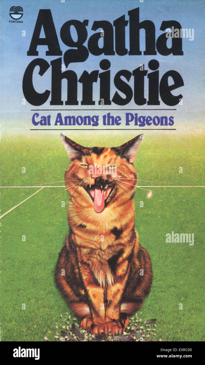 1980s UK Cat Among The Pigeons by Agatha Christie Book Cover Stock Photo -  Alamy
